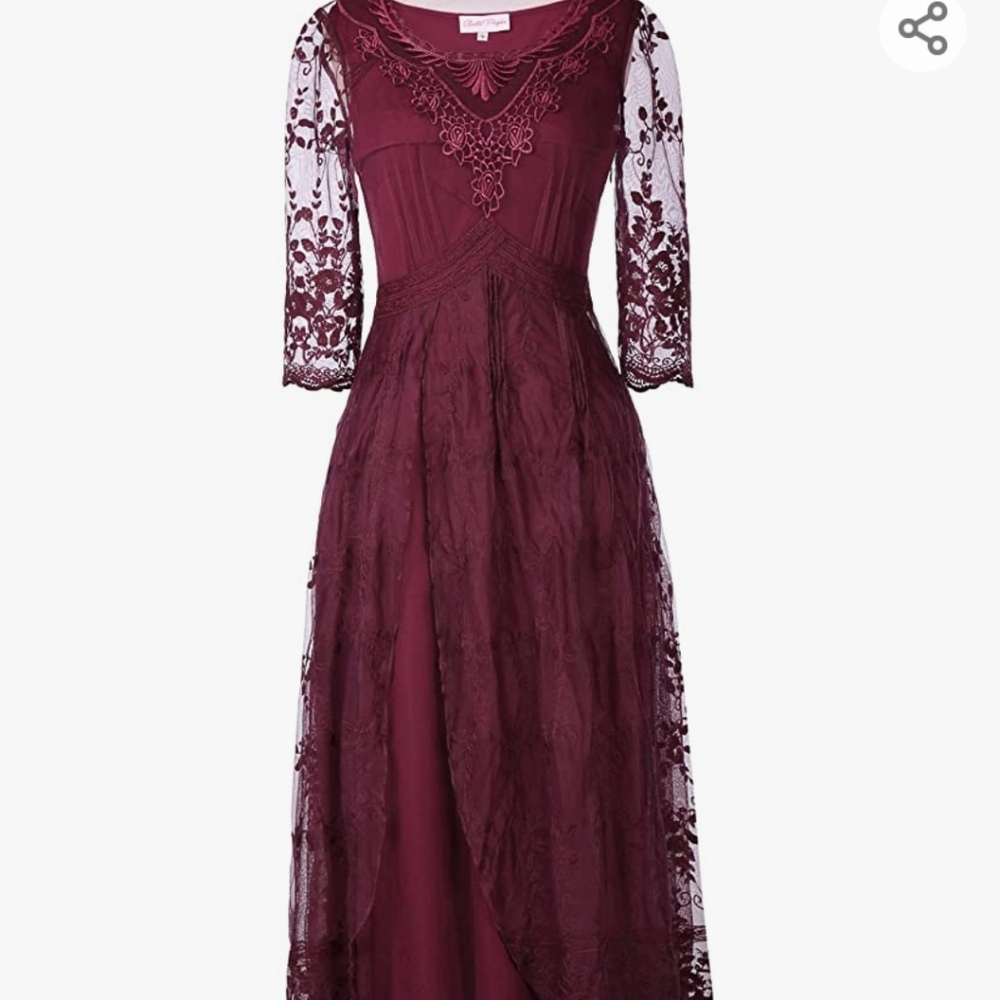 Vintage Titanic Style Lace Maxi Dress